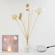 Air Fresheners or Reed Diffusers Combo Set # 3 with USB Powered 7 Colors Changing LED Light Stand Base